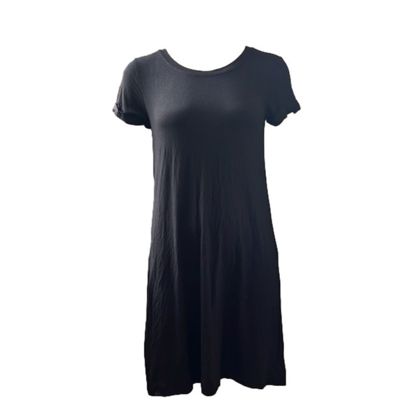 C&C California Black Cuffed Short Sleeve Dress - NWT - Woman’s Size Small - Picture 1 of 7